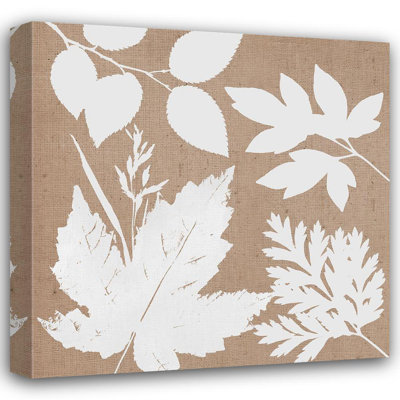 Winston Porter Studio Mousseau Gallery Wrapped Canvas Art Titled: Leaves of Inspiration I Neutral 77401