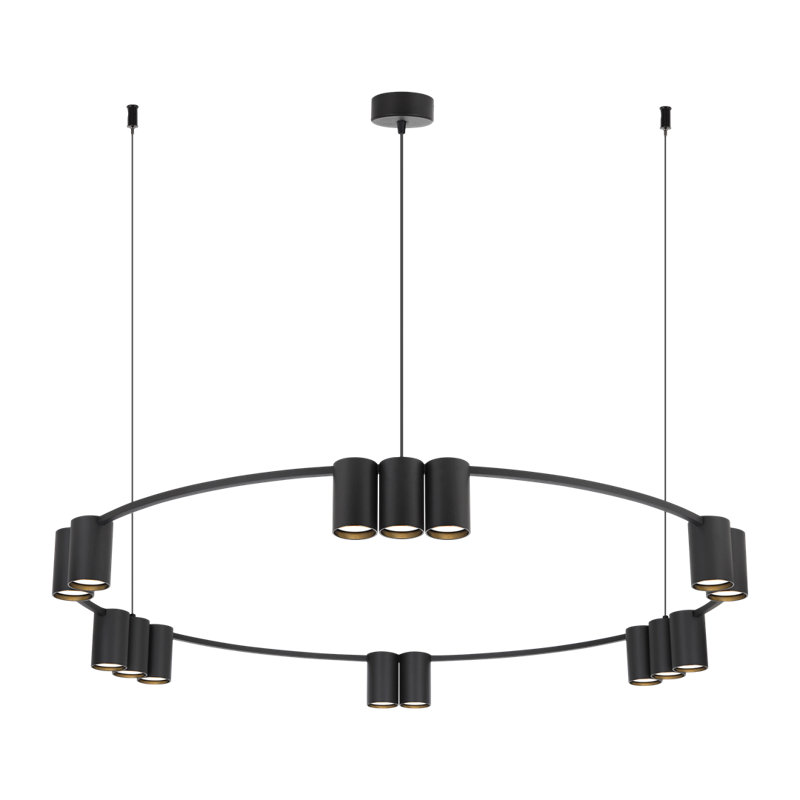 Genesis 15 - Light Pendant, Black, Black