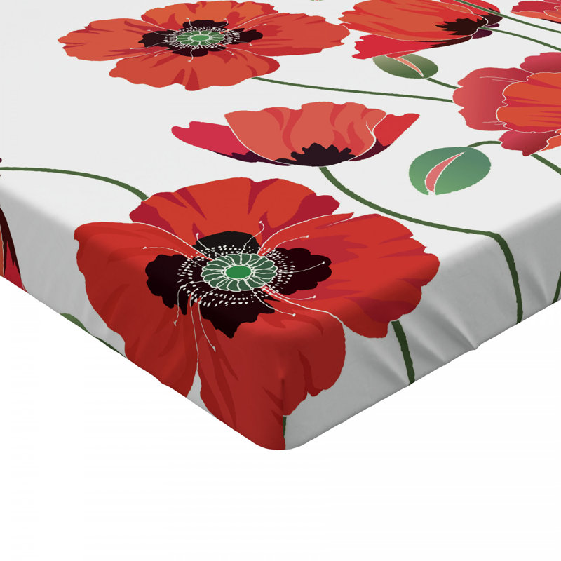 Microfiber Floral Fitted Sheet, Full Fitted Sheet