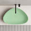 Lavabo de salle de bain triangulaire cannelé à surface solide 24 "x 16" MonBlari - vert mat-120971925