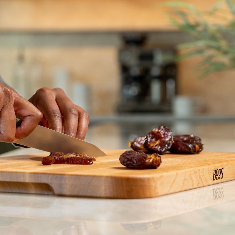 4-Cooks Series 1" Edge Grain Cutting Board, 12" W x 17" L, Maple