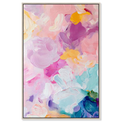 Toile abstraite Art Remedy Blush, couches brumeuses