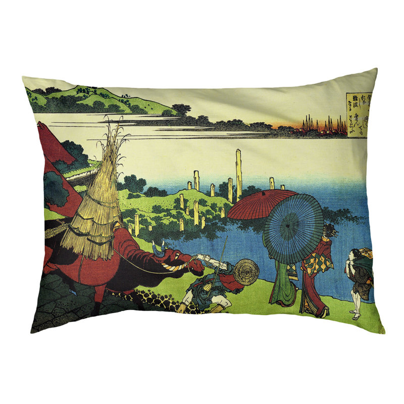 Coussin pour chien de ferme Burkart River, Petit (l 29,5 po x P 19,5 po x H 9,5 po), Plage / vert / bleu