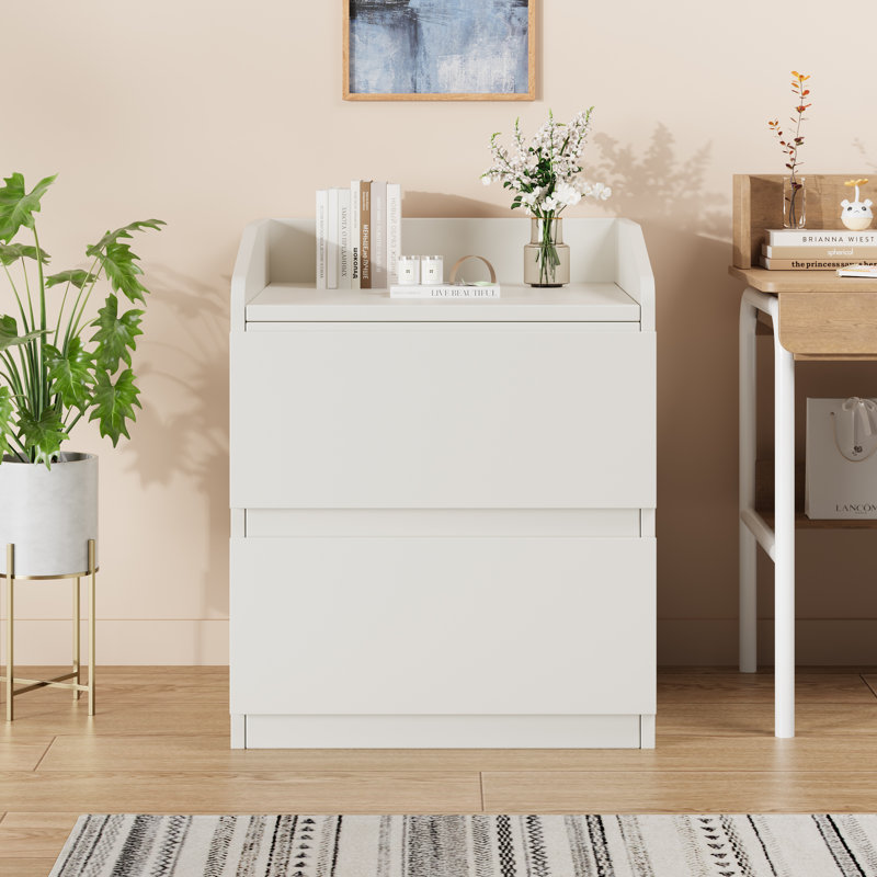 59.99cm W Bedside Table, White