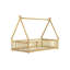 Lit simple en forme de tente, lit tipi avec garde-corps, lattes et porte, naturel-131345622-131345620
