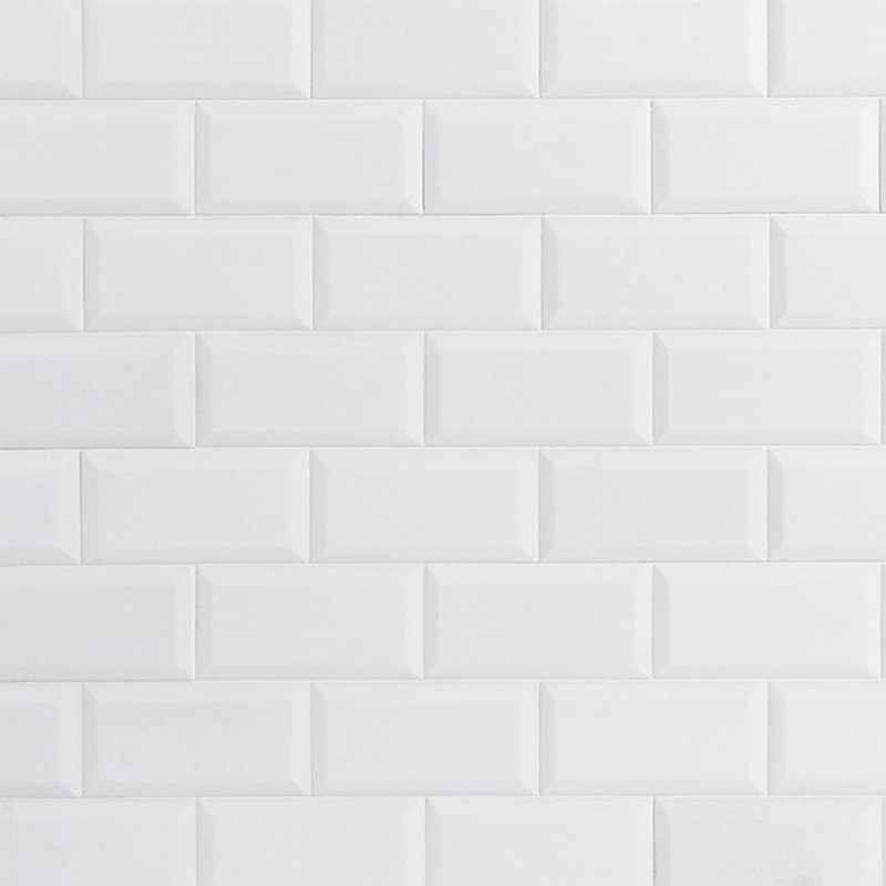 Thassos 3x6 Beveled Polished Marble Subway Tile