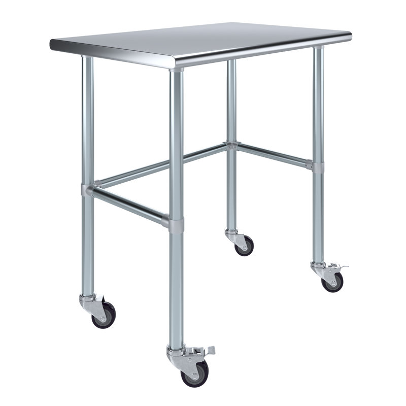 Table de travail en acier inoxydable, H 38 po x L 36 po x l 24 po