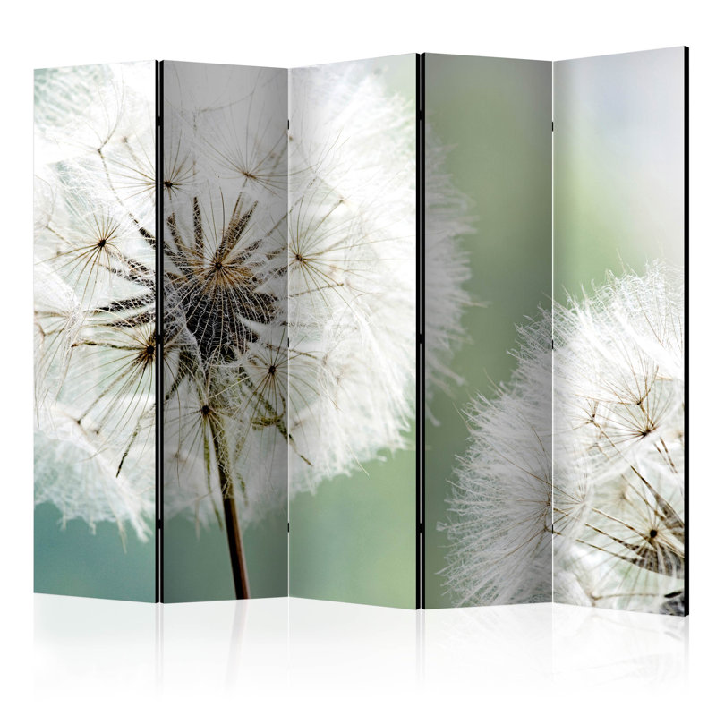 Hamlig 225cm W x 172cm H 5 - Panel Solid Wood Folding Room Divider