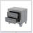 Mid-Century 2-Drawer Nightstand with Metal Legs, Velvet Finish for Modern Bedrooms-1643224640