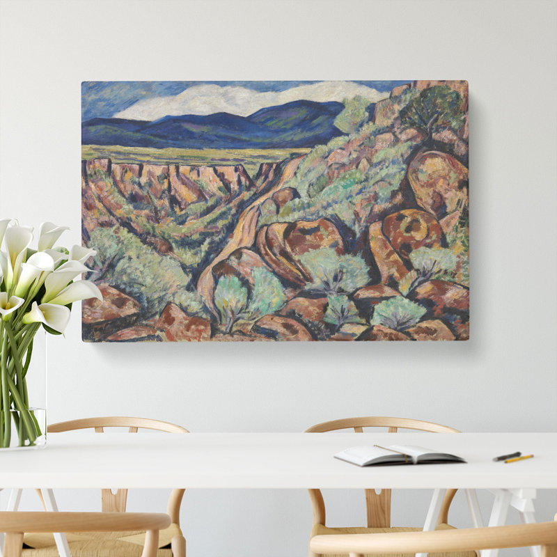 Landscape, New Mexico by Marsden Hartley - Wrapped Canvas Painting, 40cm H x 60cm W x 3cm D