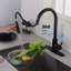 Robinet de cuisine tactile avec douchette rétractable-124456801