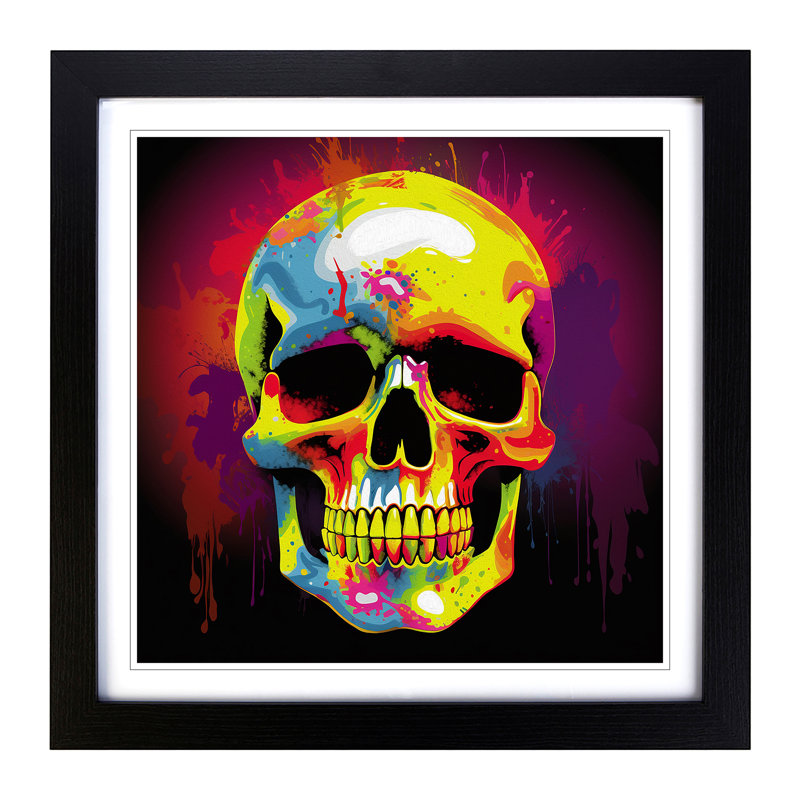Skull Pop Art No.1 - Framed Print