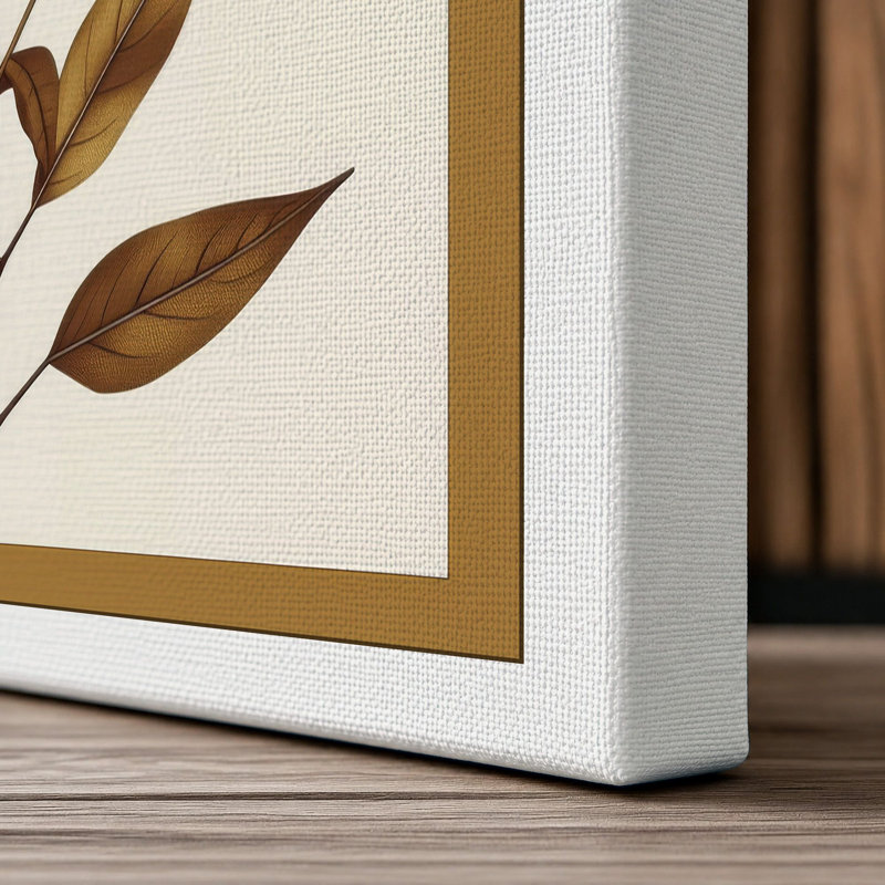 Single Stem Study Botanical - Wrapped Canvas, 30x20 - 76.2 x 50.8 cm, White Border