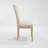 French Country Dining Chairs Set of 2, Upholstered with Round Back, Wire Drawing and Carving, Disassemblable for Versatile Use, Beige
