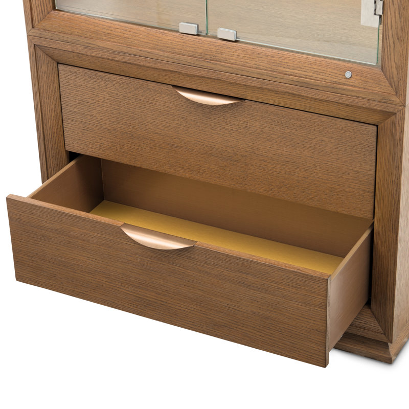 Portrait Display Cabinet - Sienna Brown