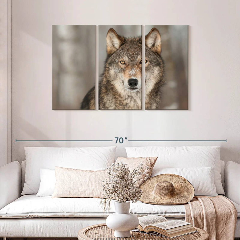 Gray Wolf Stare, 28" H x 45" W