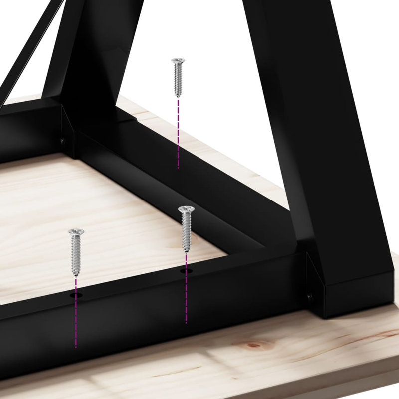  Pieds de table de salle à manger avec structure en Y 31,5 po x 15,7 po x 28,7 po, H 28,7 po x l 55,1 po x P 23,6 po