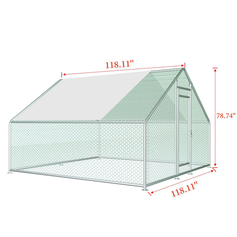 Parc à poules Dannish, H 78,74 po x l 118,11 po x P 118,11 po