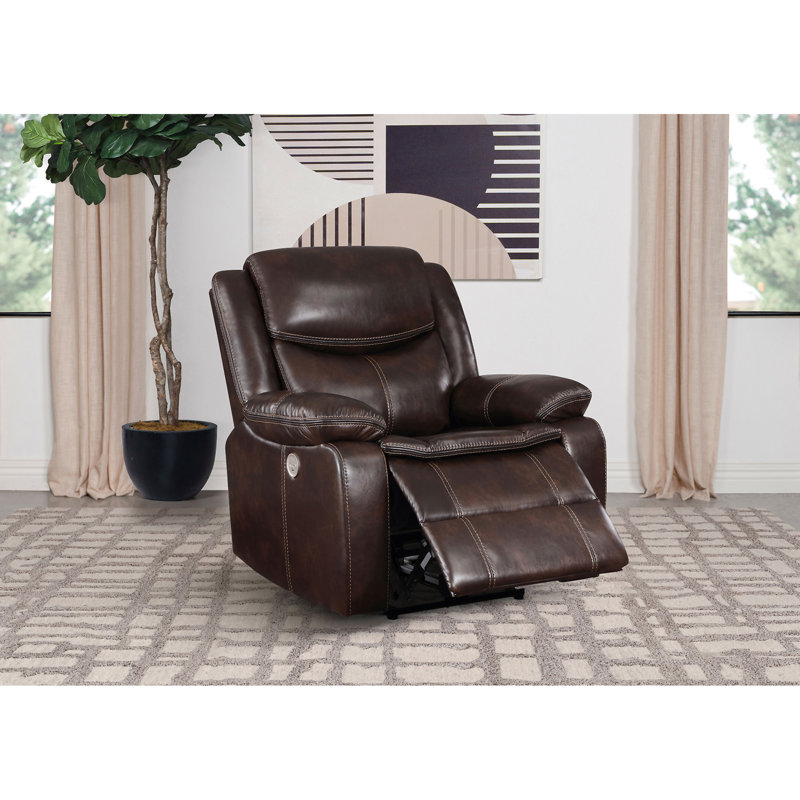 Fauteuil inclinable électrique Salerno, Marron foncé