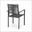 Chaise de salle à manger d'extérieur moderne en aluminium avec siège en corde (ensemble de 2)-1294932745