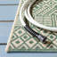 Tapis intérieur / extérieur vert foncé / beige Cate Southwestern-1636751013