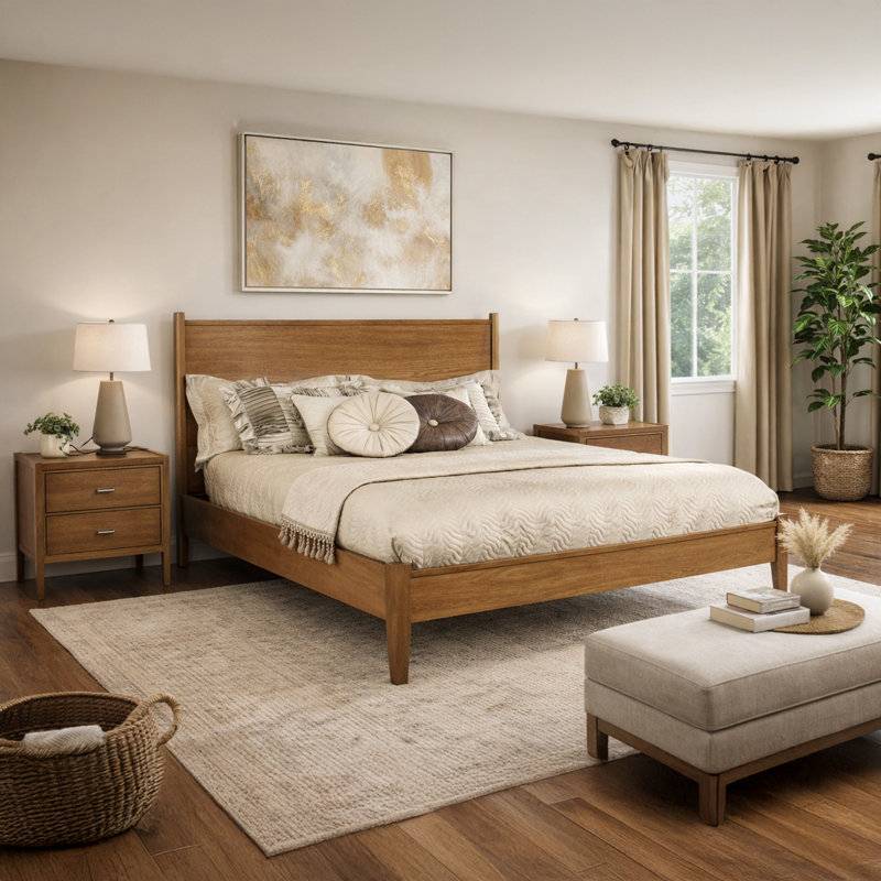 Robah Bed, Brown, Full / Double