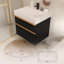 Meuble-lavabo mural de 30 po avec lavabo en acrylique intégré, 2 tiroirs à fermeture en douceur, armoire flottante pré-assemblée et moderne-117193608-117193609