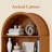 71" Arched Bookshelf, 5-Tier Arch Bookcase with Storage, Modern Farmhouse Book Shelf with Adjustable Shelves ＆Sliding Tambour Doors-253042270