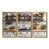 Toile avec cadre flottant or
