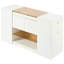Meuble-lavabo et armoire de rangement avec plateau de table en verre Modern Luxury