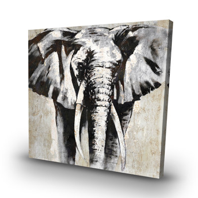 elephant - 32"x32" art on canvas