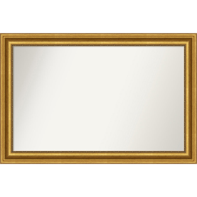 Miroir de salle de bain Jashawna, 31,75 po x 47,75 po, Doré