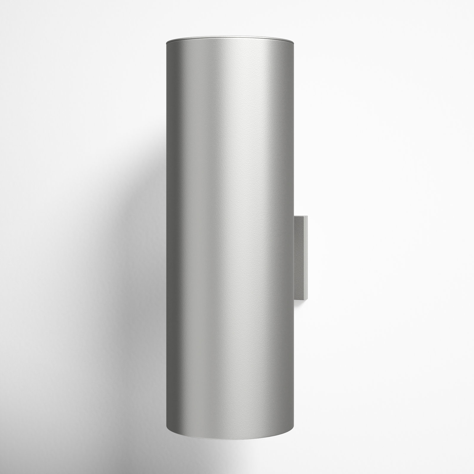 Dylan Cylinder Outdoor LED Wall Light, 18.25" H x 6" W x 6" D, Painted Brushed Nickel