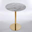 Ensemble de table de bar Modern Gold moderne avec 2 tabourets de bar réglables, table de pub ronde à motif de marbre pour le bar et la cuisine-1438115077