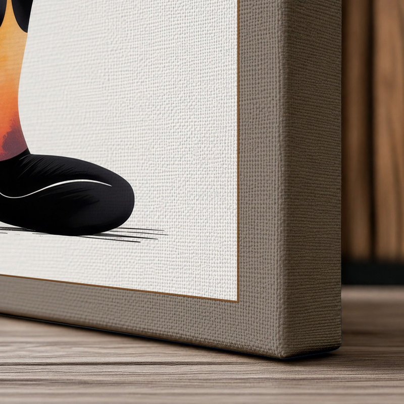 Rooted in Stillness Minimalist - Wrapped Canvas, 36x24 - 91.4 x 61.0 cm, Taupe Border