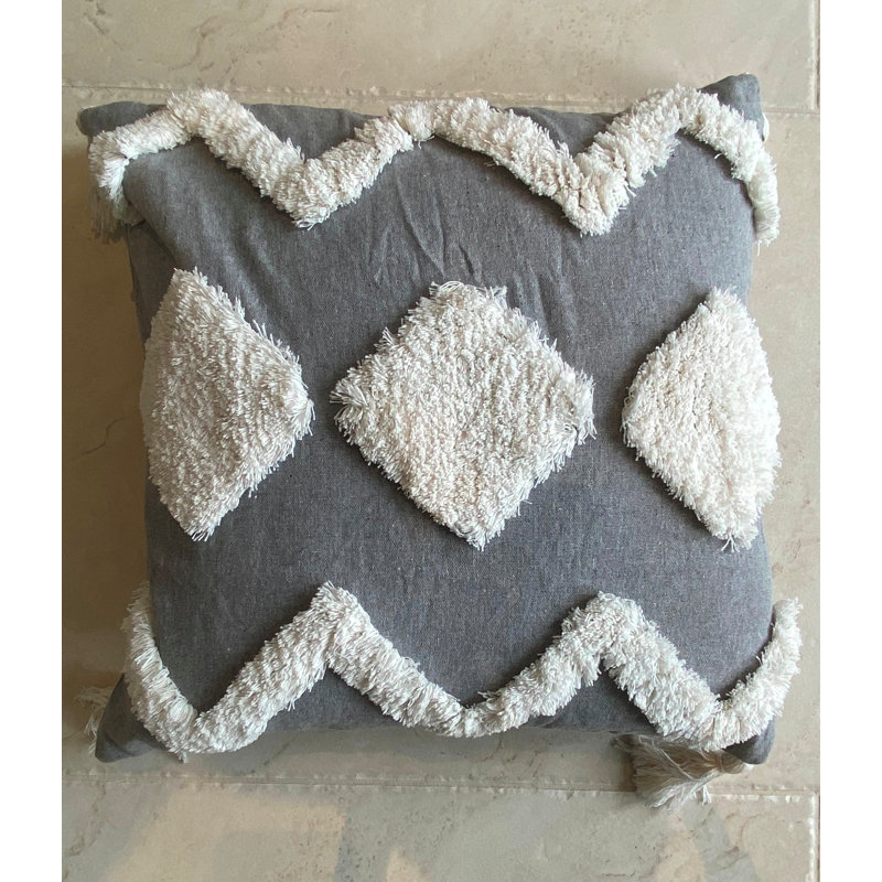Geometric Cotton Blend Pillow Cover