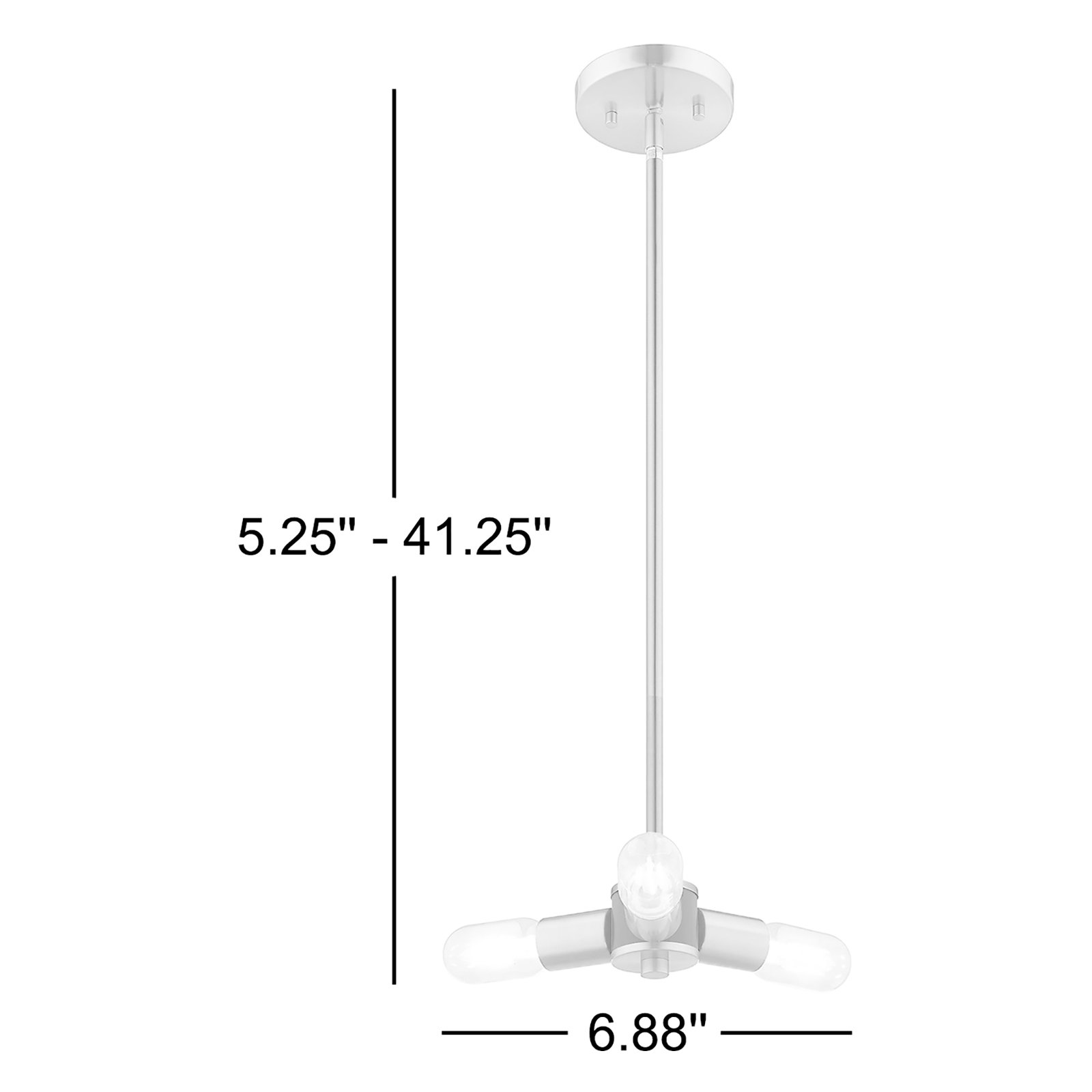 Martella 3 Light Dimmable Pendant, Brushed Nickel