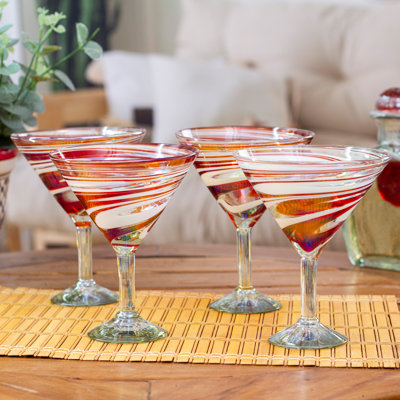 Murtaza 11 oz. Handmade Martini Glass Set