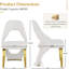 Ensemble de chaises de salle à manger de luxe en velours blanc avec pieds en acier inoxydable doré poli