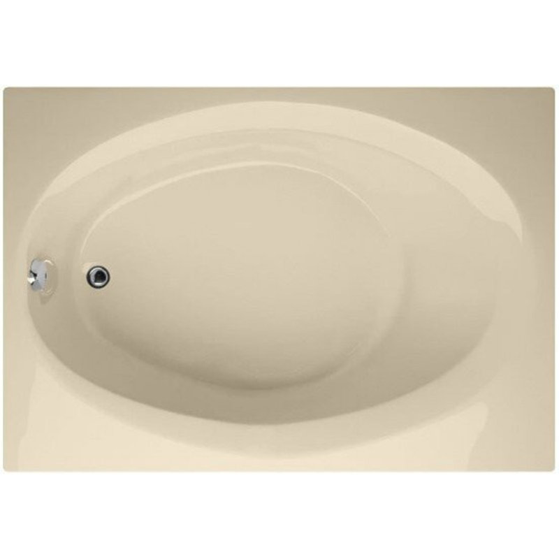 Baignoire de trempage encastrés 60 "x 42" designer, Os, Laiton satiné