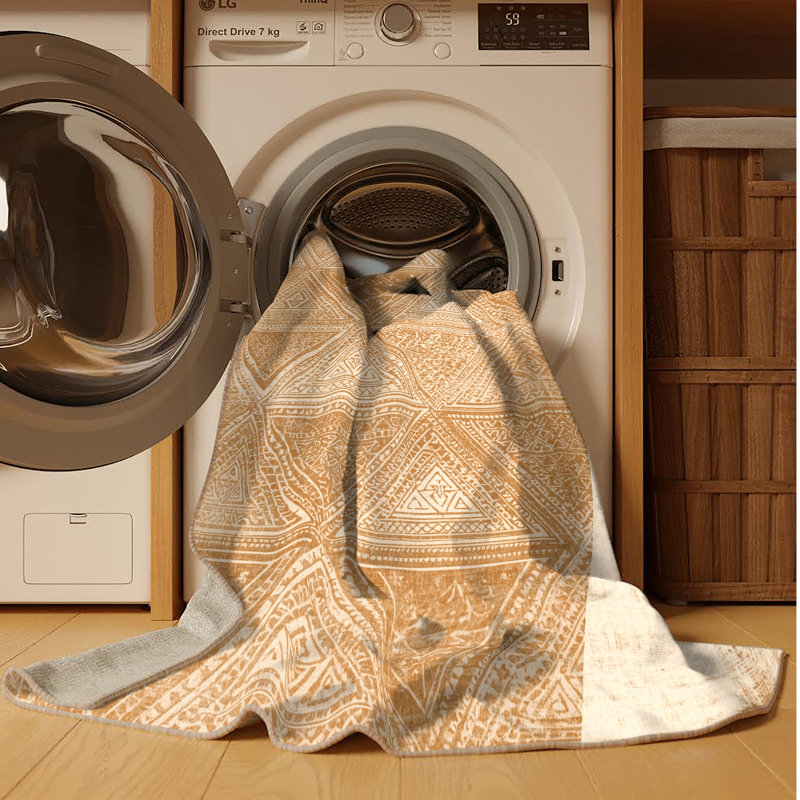 Tapis lavable à la machine Aedan Samosas, 2 x 5