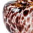 15’’ Handcrafted Leopard-Print Glass Table Lamp with Natural Raffia Shade