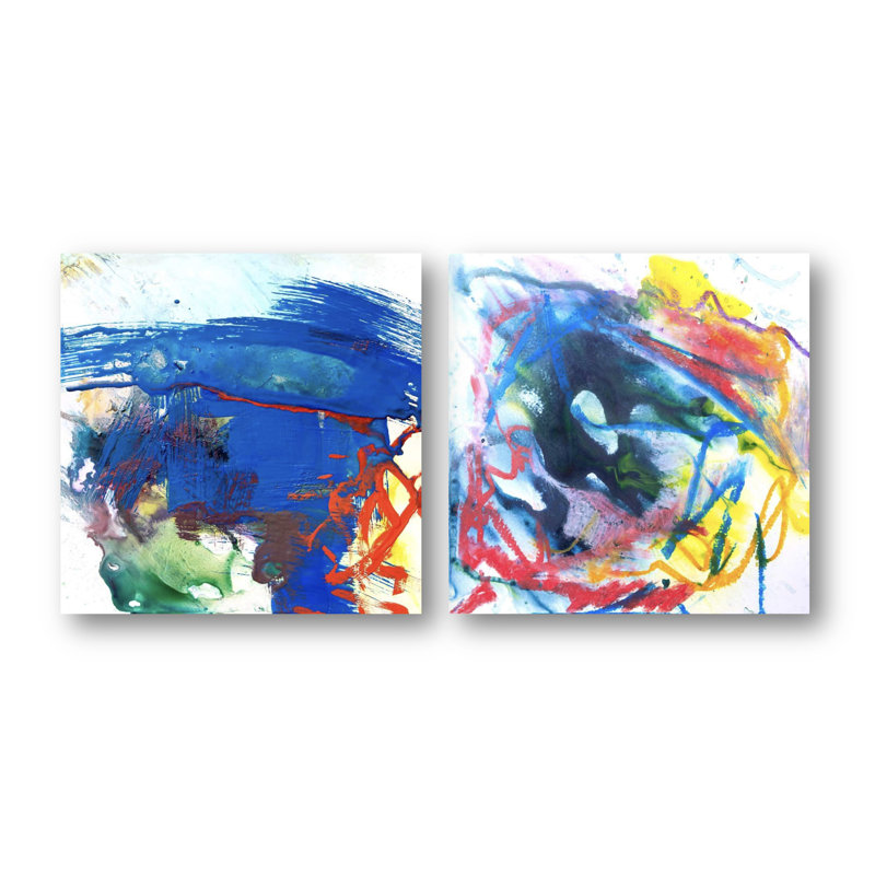 «Mineral Series II 2 encadré 2 pièces» par John Beard, H 48 po x l 96 po x P 1,5 po, Unframed