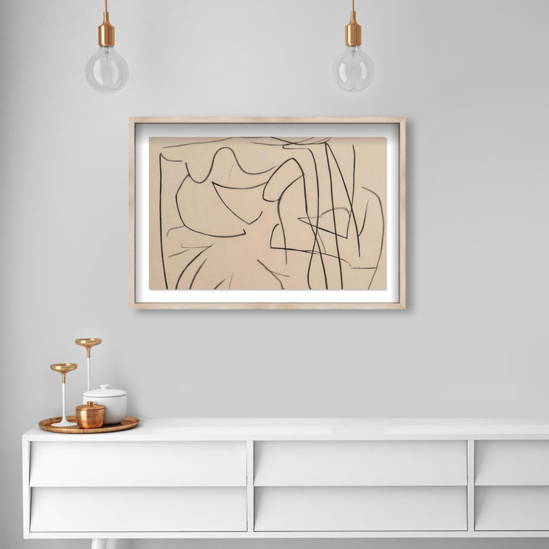 Oliver Gal Digital Dreamscape III Abstract - Luxury Shadowbox Framed Wall Art, 22" H x 32" W, Cream