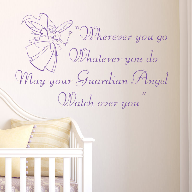 Guardian Angel Wall Sticker, Purple