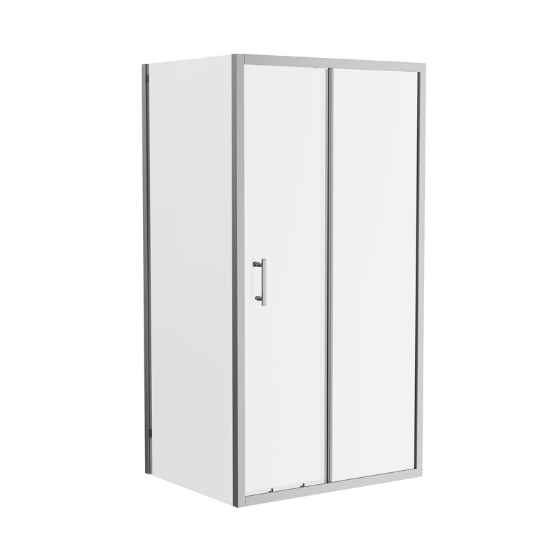 Shannie Bathroom Shower Enclosure Cubicle Sliding Door with 1000mm Side Panel Screen - 1900 x 1000mm, Chrome