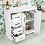 Meuble-lavabo en bois avec lavabo, 3 tiroirs et tablette réglable