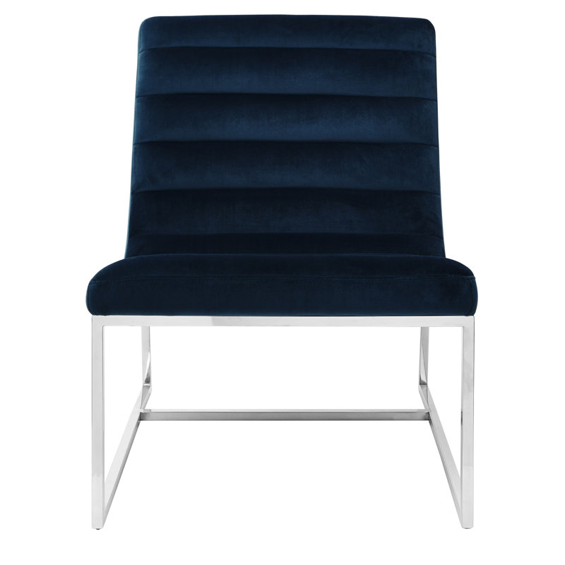 Garceau Upholstered Slipper Chair, Midnight