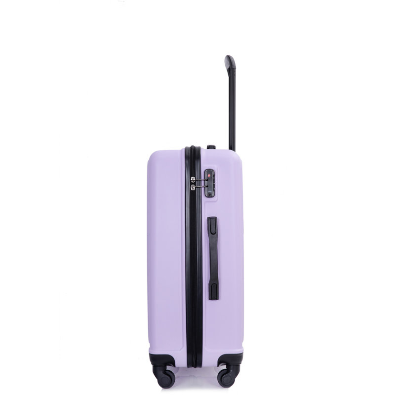 Ensemble de 3 valises rigides avec serrure TSA et roulettes à 360 °, Lavender Purple