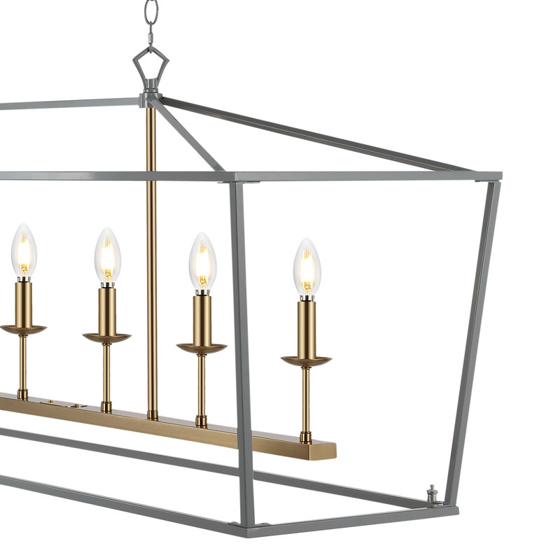 Joree 6 - Light Pendant, Gray/Brass Gold